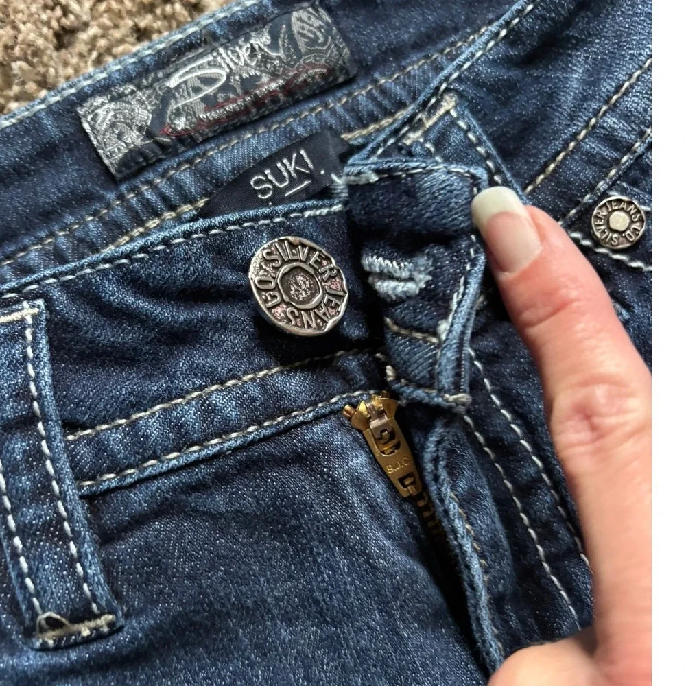 Silver Jeans‎ Suki Jeans Mid Bootcut Dark Wash Denim Western Womens Size 28